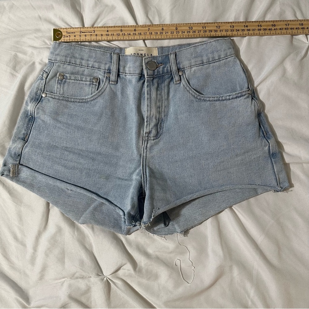 YoungLA Light Wash Jean Shorts